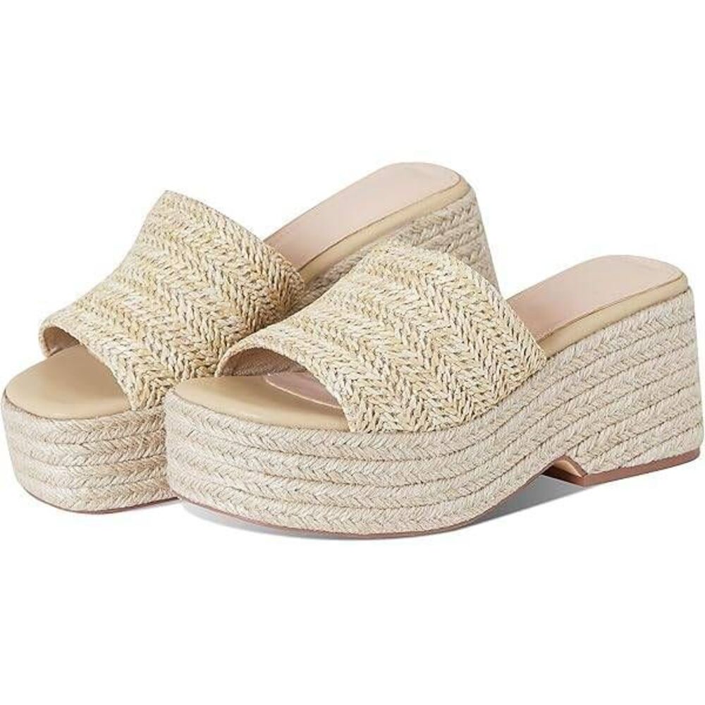 Platform Sandals Women Raffia Espadrille Wedges Summer Beach Shoes Woven Raffia